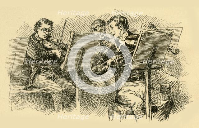 'His clever playing attracted the attention of the leader', (1907).  Creator: Unknown.