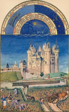 September - the Château de Saumur, 15th century, (1939). Creators: Paul Limbourg, Jean Colombe.