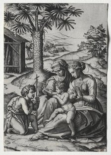 Madonna of the Palm Tree. Creator: Marcantonio Raimondi (Italian, 1470/82-1527/34).