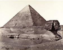 The Great Pyramid and The Great Sphinx, 1858. Creator: Francis Frith.