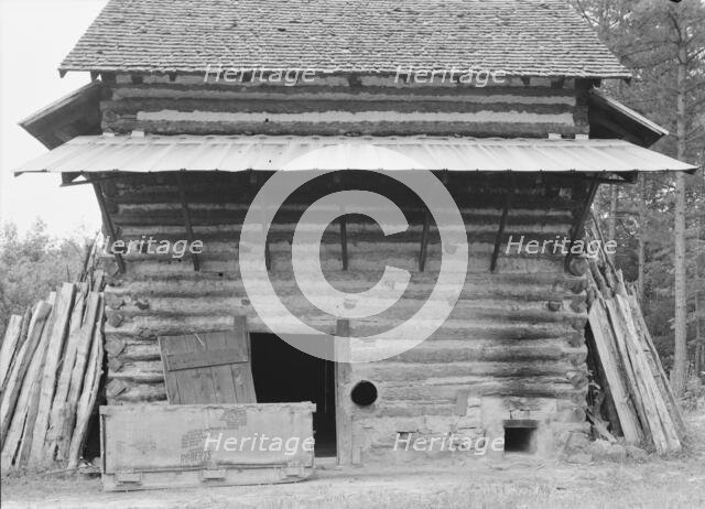 Tobacco barn ready for "putting in", Person County, North Carolina, 1939. Creator: Dorothea Lange.