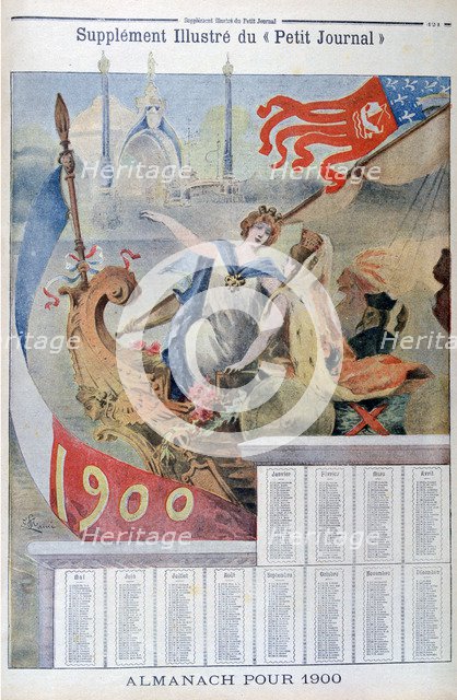 Calendar for 1900. Artist: Unknown