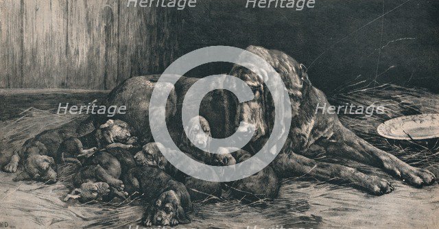 'The Happy Mother', 1894, (1911). Artist: Herbert Thomas Dicksee.