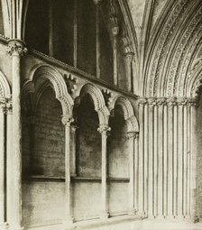 Ely Cathedral: Galilee Porch, details, c. 1891. Creator: Frederick Henry Evans.