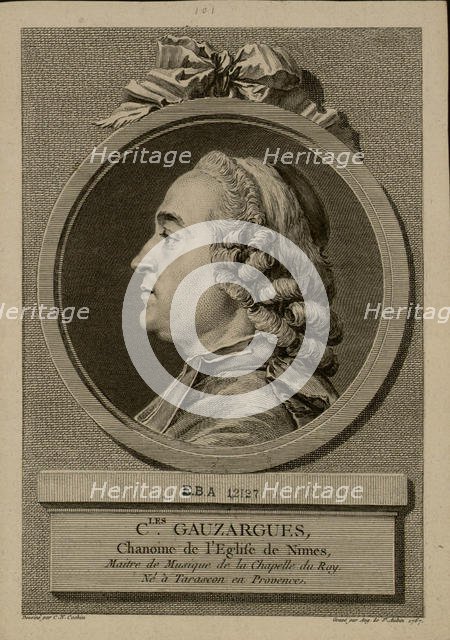 Portrait of Charles Gauzargues (1725-1799) , 1767. Creator: Saint-Aubin, Augustin, de (1736-1807).