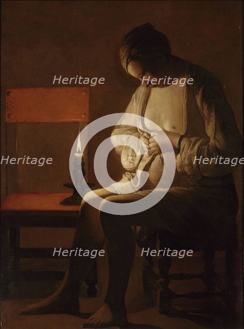 Woman Catching Fleas, ca 1638.