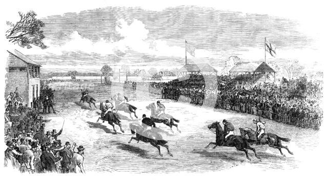 The Cambridgeshire Steeplechase, Cottenham: the finish, 1870. Creator: Unknown.