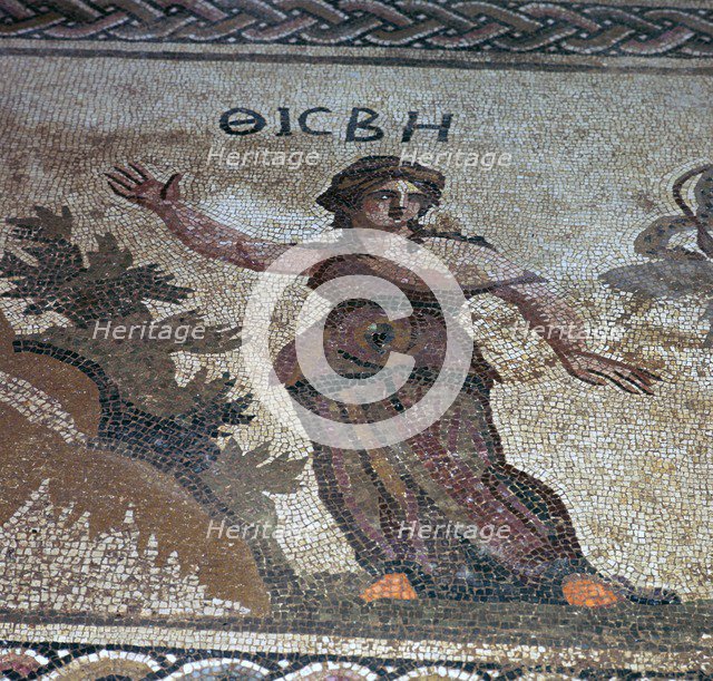 Roman mosaic of Thisbe, 3rd century. Artist: Unknown
