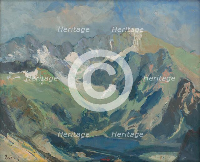 Tatra landscape, after 1930. Creator: Karol Polónyi.