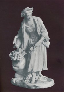 White Chelsea Porcelain gardener's companion figure, c1770. Artist: Unknown.