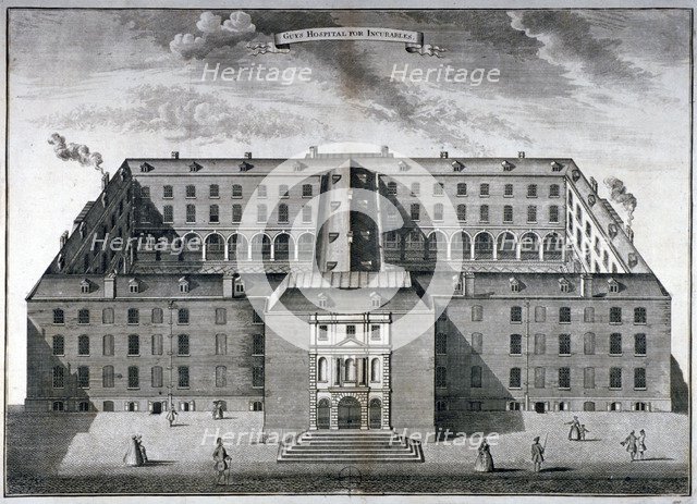 Guy's Hospital, Southwark, London, c1780. Artist: Anon