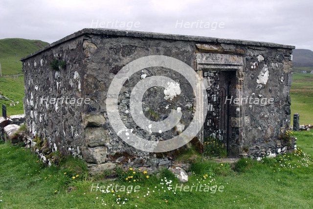Dr MacLean's tomb, Kilmuir Graveyard, Skye, Highland, Scotland.