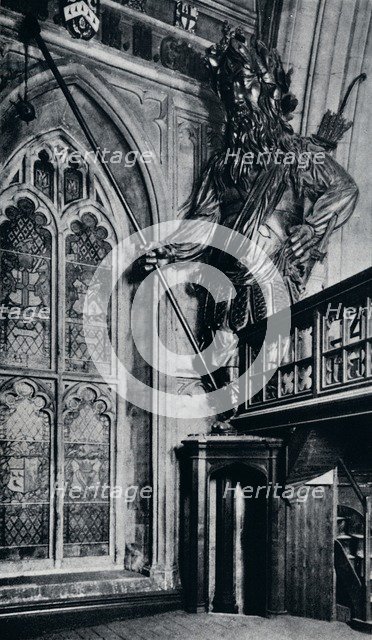 'Gog (Gogmagog), One of the two City giants burnt in the London Guildhall fire, 1940'. Artist: Unknown.