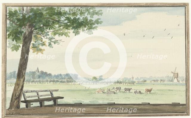 The Hamlet, De Lindt, in the Zwijndrechtse Waard near Meerdervoort, 1742. Creator: Aert Schouman.