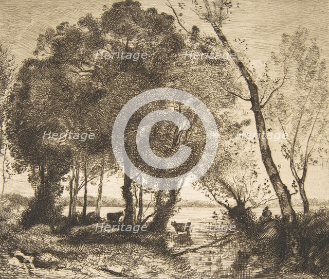 Le Lac, 1861. Creator: Felix Bracquemond.