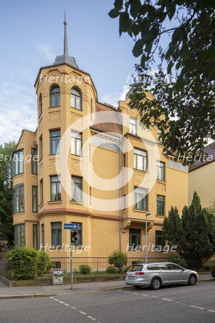 Art Nouvear residence, Abraham-Lincoln Strasse, Weimar, Germany, (c.1910), 2018. Artist: Alan John Ainsworth.