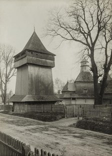 Orthodox Church of the Holy Cross - wooden church and belfry, Drohobych, between 1910-1914. Creator: Unknown.