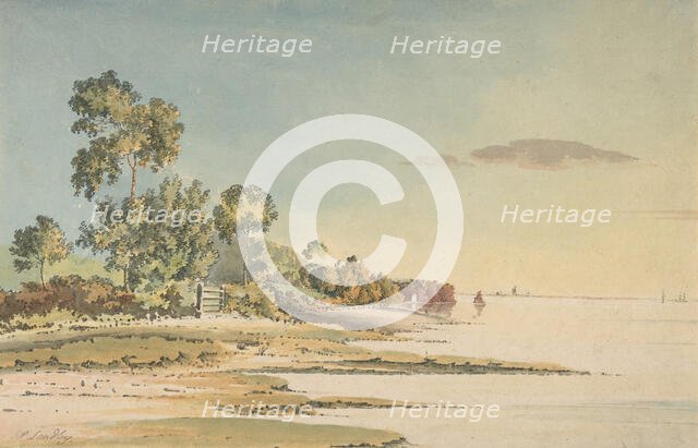 Landscape on a Bay, 19th century. Creator: Anon.