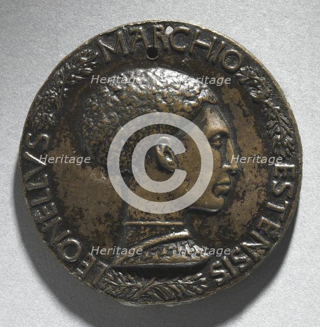Portrait of Leonello DEste, Marquess of Ferrara (obverse), c. 1440-1444. Creator: Pisanello (Italian, Ferrara, c. 1395-1455).