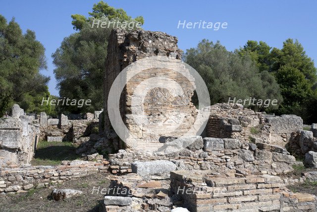 The east baths at Olympia, Greece. Artist: Samuel Magal