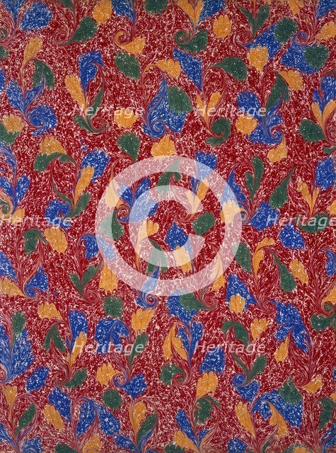 Marble endpaper, 1950s. Creator: English School (20th Century).