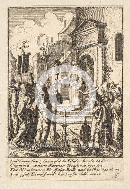 Jesus before Pilate, 1625-77. Creator: Wenceslaus Hollar.