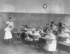 Class in science - studying water vapor, 2nd Division elementary school, Washington, D.C., (1899?). Creator: Frances Benjamin Johnston.