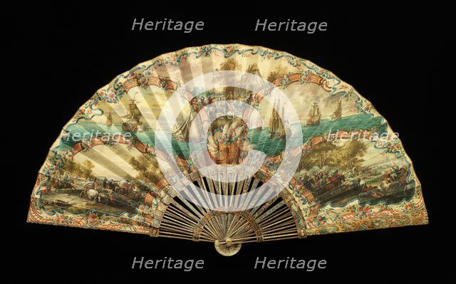 Fan, Dutch, 1715-25. Creator: Carl Gustav Klingstedt.
