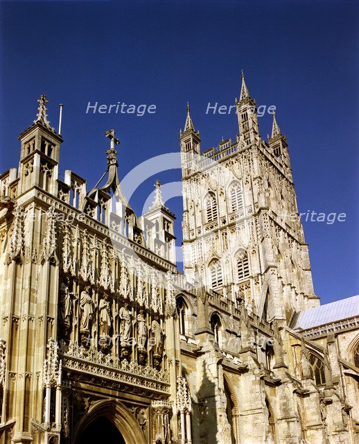 Cathedral and crossing tower, Gloucester Cathedral, Gloucester, 2000. Artist: JO Davies