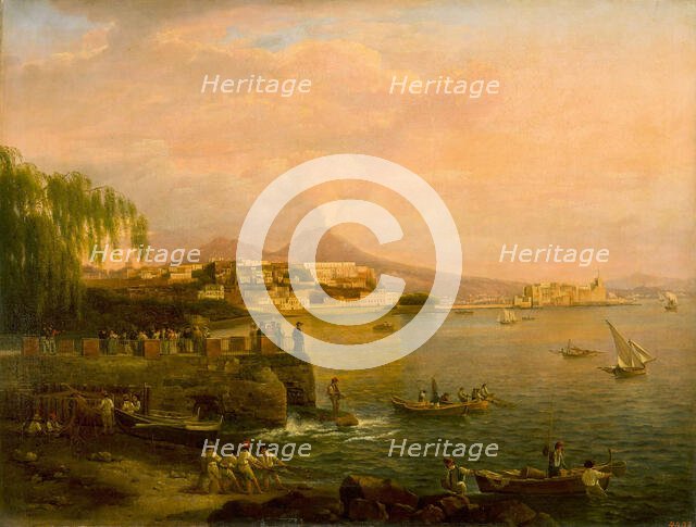 View of Naples from Villa Reale, 1820. Creator: Shchedrin, Sylvester Feodosiyevich (1791-1830).
