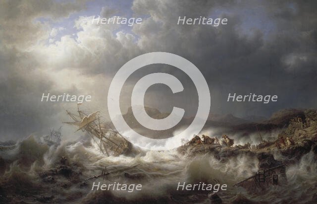 Shipwreck, 1853. Creators: Kilian Christoffer Zoll, Markus Larsson.
