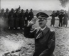 Adolf Hitler Saluting German Troops, 1941. Creator: British Pathe Ltd.