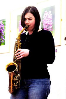 Allison Neale, alto saxophonist, Clocktower Cafe, Croydon, Surrey, 2008.  Artist: Brian O'Connor.