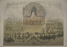 The funeral procession of Empress Alexandra Feodorovna (Charlotte of Prussia), wife of..., 1860. Creator: Timm, Wassili (George Wilhelm) (1820-1895).