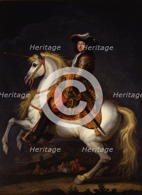 Equestrian portrait of Louis XIV (1638-1715). Creator: Houasse, René-Antoine (c. 1645-1710).