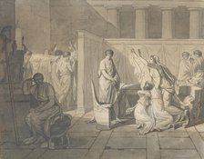 Study for The Lictors Bringing Brutus the Bodies of his Sons, 1787. Creator: Jacques-Louis David.
