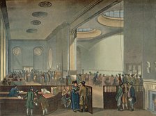 'Lloyd's Subscription Rooms As Seen By Rowlandson in 1800', 1928. Artists: Thomas Rowlandson, Unknown.