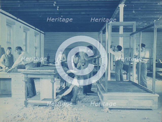 Furniture building shop, Carlisle Indian School, Carlisle, Pennsylvania, 1901. Creator: Frances Benjamin Johnston.