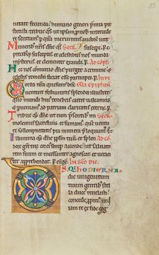 Decorated Initial D; Stammheim Missal, probably 1170s. Creator: Unknown.