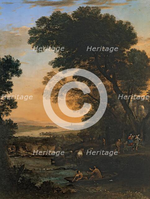 Pastoral Landscape with the Flight into Egypt, 1663. Creator: Claude Lorrain.