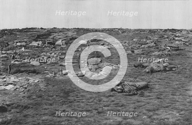 'La crete du Kaimaktchalan apres la victoire de la Troisieme armee Serbe', 1916. Creator: Vladimir Betzitch.