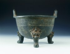 Bronze ding with tortoise shell diaper pattern, Ming dynasty, China, 1528. Artist: Unknown