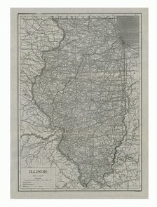 Map of Illinois, USA, c1910s. Creator: Emery Walker Ltd.