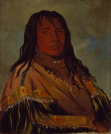 Chá-tee-wah-née-che, No Heart, Chief of the Wah-ne-watch-to-nee-nah Band, 1832. Creator: George Catlin.