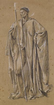 Drapery Study for St John the Baptist, 1865-66. Creator: Sir Edward Coley Burne-Jones.