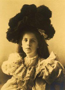 Martha Cameron, head-and-shoulders portrait, facing slightly left..., between 1890 and 1910. Creator: Frances Benjamin Johnston.