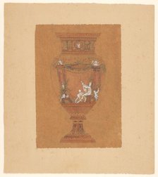 Design for (the painting of) a vase, presumably from Sèvres porcelain, c.1875-c.1885. Creator: Unknown.