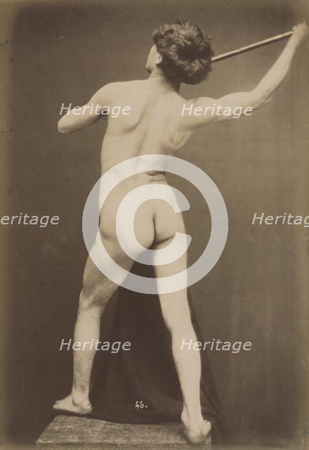 Male Nude, c. 1870-1875. Creator: Guglielmo Marconi (French, 1842-aft.1885).