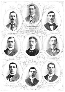 The Universities' Boat-Race: the Cambridge Team, 1895. Creator: Stearn.