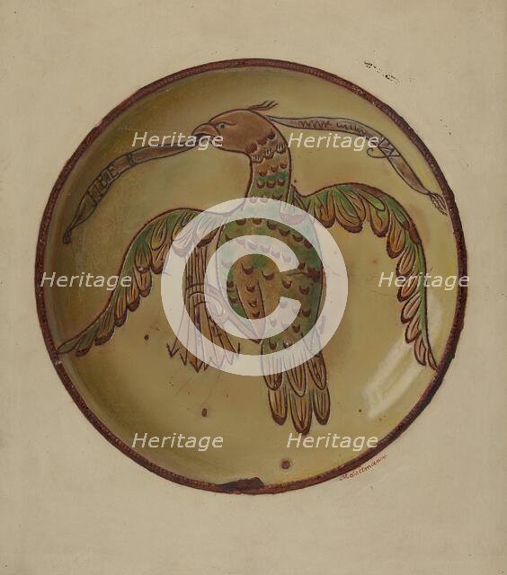 Pa. German Plate, c. 1937. Creator: Max Soltmann.